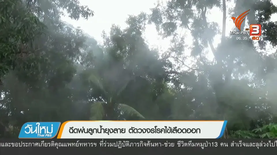 ฉีดพ่นลูกน้ำยุงลาย ตัดวงจรโรคไข้เลือดออก