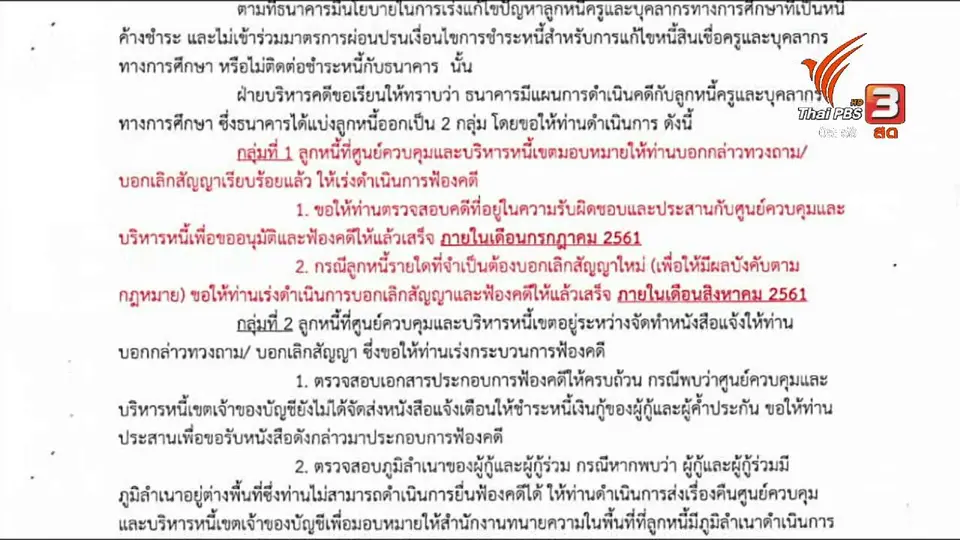 ออมสินเร่งฟ้องลูกหนี้ผิดนัดชำระหนี้