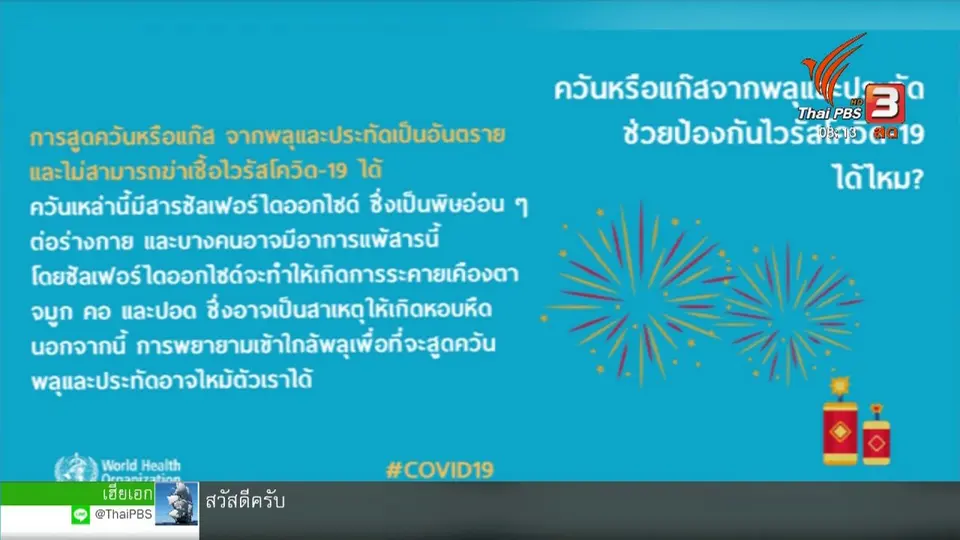 จับตาข่าวเด่น : องค์การอนามัยโลก แจง 3 ข้อสงสัยโควิด-19