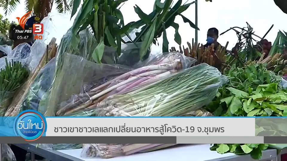 ​ชาวเขาชาวเลแลกเปลี่ยนอาหารสู้โควิด-19 จ.ชุมพร