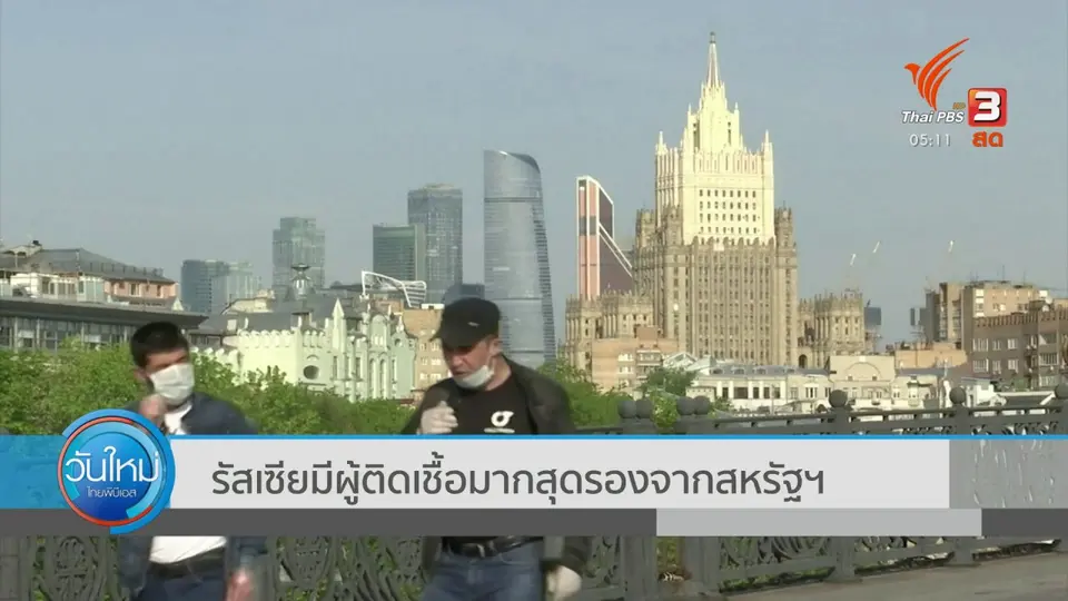 รัสเซียมีผู้ติดเชื้อมากที่สุดรองจากสหรัฐฯ