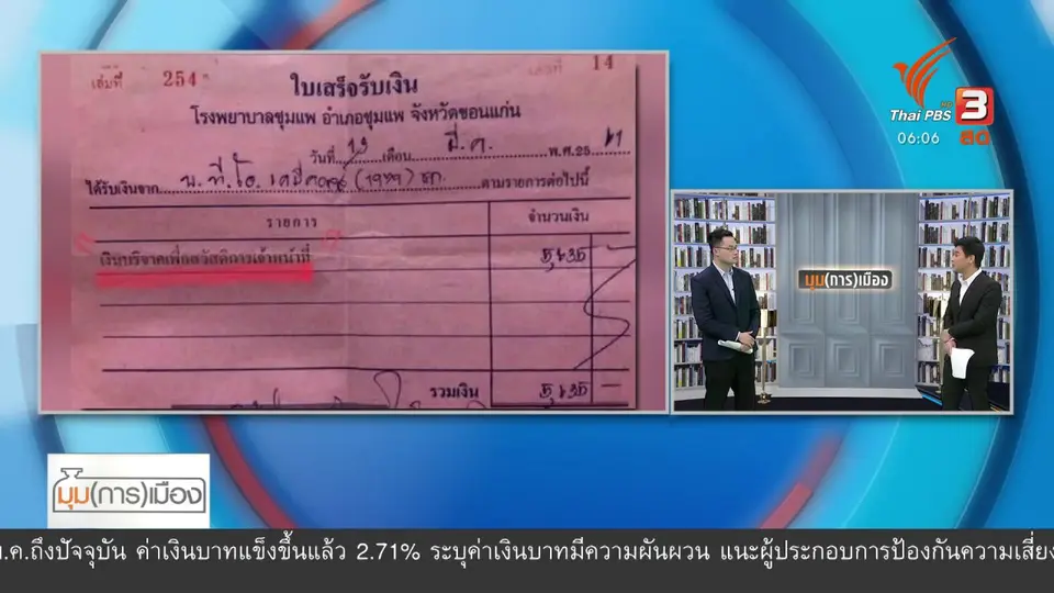 มุม(การ)เมือง : เช็ก "ใบเสร็จ" เงินสวัสดิการ รพ.ชุมแพ