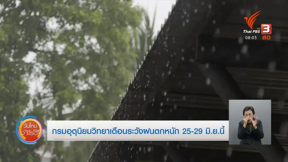 ​จับตาข่าวเด่น​ : กรมอุตุนิยมวิทยาเตือนระวังฝนตกหนัก 25 - 29 มิ.ย.นี้