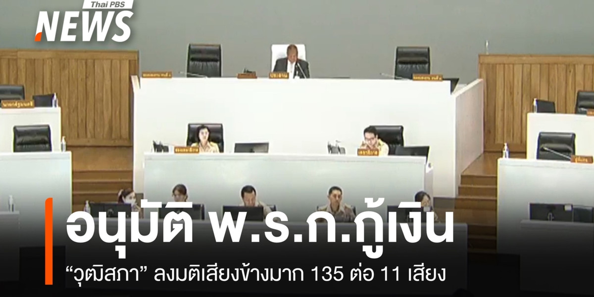 ฉลุย! วุฒิสภาลงมติ 135 ต่อ 11 เสียง อนุมัติ พ.ร.ก.กู้เงิน 4 แสนล้าน
