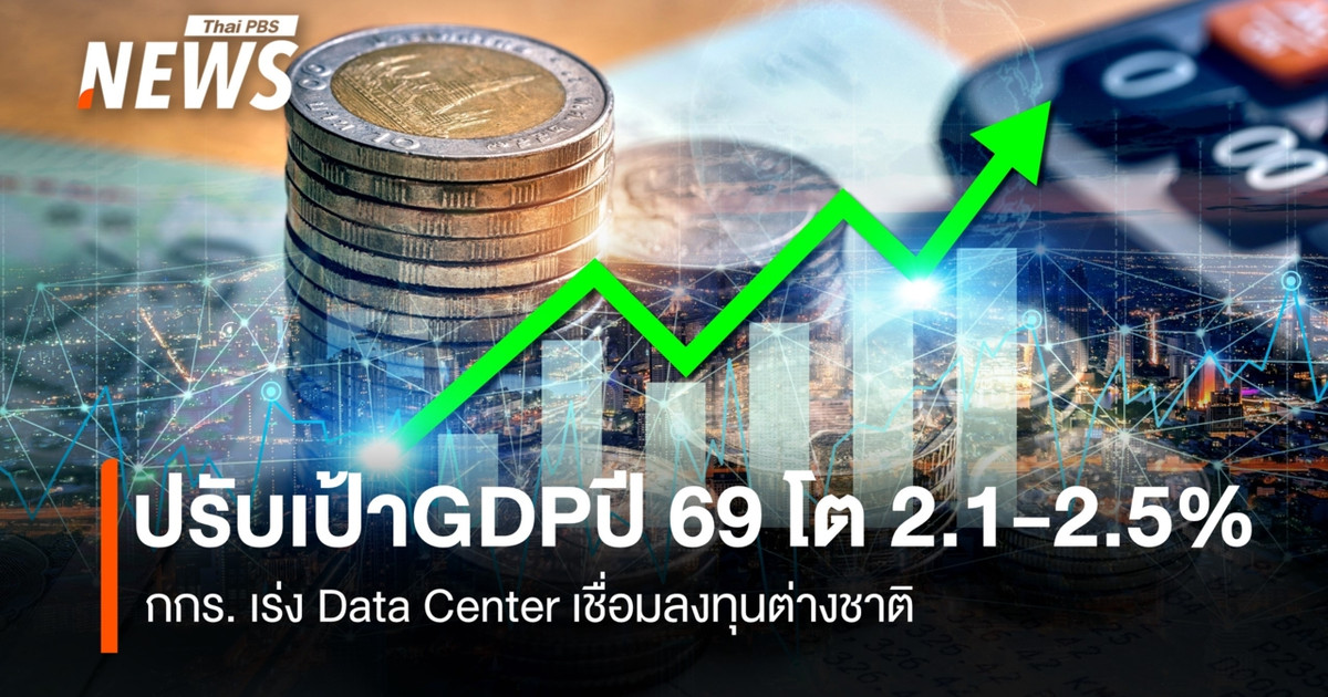 กกร.ปรับเป้าGDP ปี 69 โต 2.1-2.5% เร่ง Data Center เชื่อมลงทุนต่างชาติ ฝ่าเศรษฐกิจ K-Shape