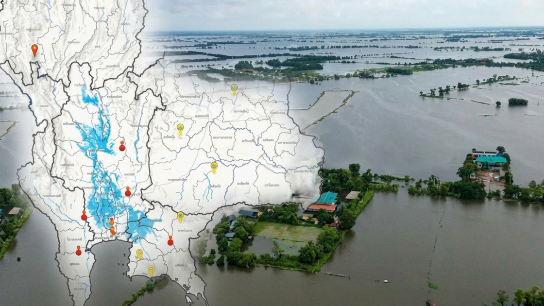 Central region hardest hit by floods, GISTDA says | Thai PBS World