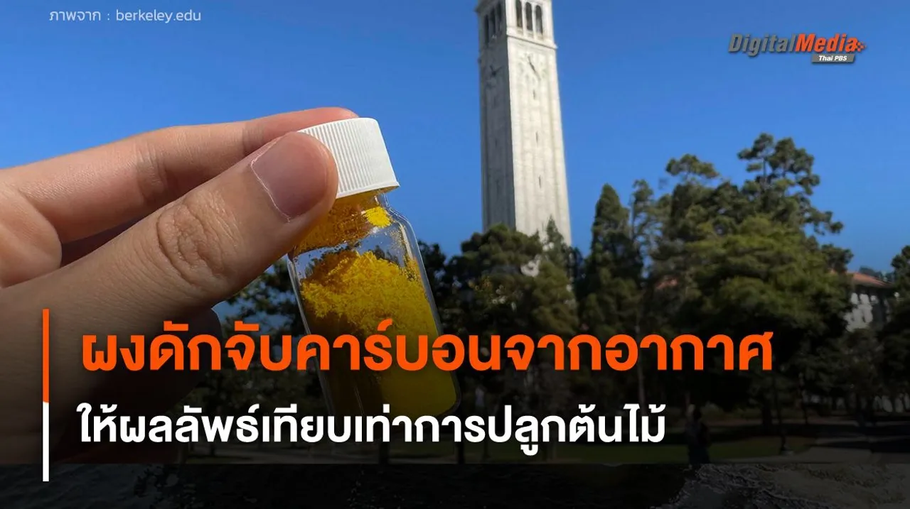 ผงดักจับคาร์บอนจากอากาศ ให้ผลลัพธ์ใกล้เคียงปลูกต้นไม้ 1 ต้น