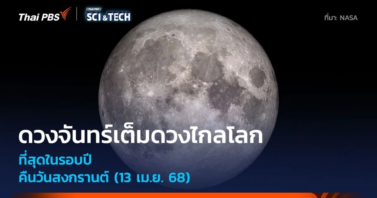 คืนวันสงกรานต์! ดวงจันทร์เต็มดวงไกลโลกที่สุดในรอบปี