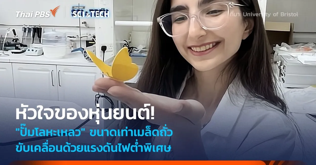หัวใจดวงใหม่ของหุ่นยนต์! "ปั๊มโลหะเหลว" ขนาดเท่าเมล็ดถั่ว ขับเคลื่อนด้วยไฟแรงดันต่ำพิเศษ