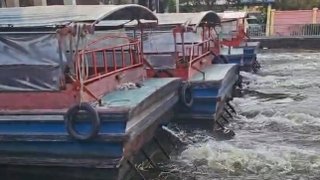กทม.ระดม "เรือลุงถั่ว" เร่งระบายน้ำคลองประเวศฯ ออกพระโขนง