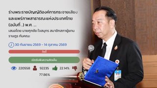 สภาฯ ปิดฟังความเห็นร่าง พ.ร.บ.Thai PBS เสียงค้านพุ่ง 77%