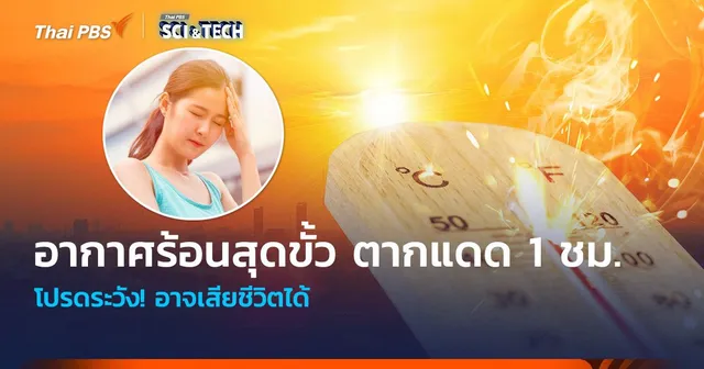 โปรดระวัง! อากาศร้อนสุดขั้ว ตากแดด 1 ชั่วโมง อาจเสียชีวิตได้