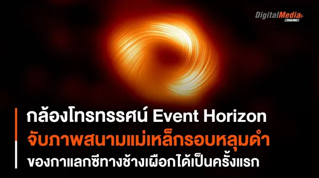 กล้องฯ Event Horizon เผยภาพสนามแม่เหล็กรอบหลุมดำใจกลางทางช้างเผือก