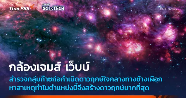 กล้องฯ เจมส์ เว็บบ์ สำรวจกลุ่มก๊าซก่อกำเนิดดาวฤกษ์ใหญ่ที่สุดในทางช้างเผือก