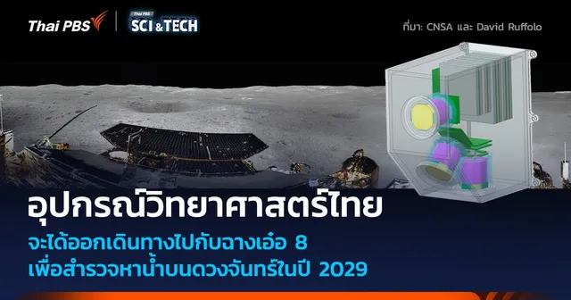 จีนประกาศเครื่องมือวิทยาศาสตร์ของไทยได้เดินทางไปดวงจันทร์กับฉางเอ๋อ 8