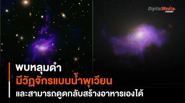 พบวัฏจักรใหม่ของ "หลุมดำ" เสมือนน้ำพุเวียน