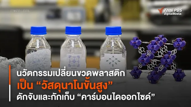 นวัตกรรมเปลี่ยนขวดพลาสติก เป็น “วัสดุนาโนขั้นสูง” ดักจับและกักเก็บ “คาร์บอนไดออกไซด์”