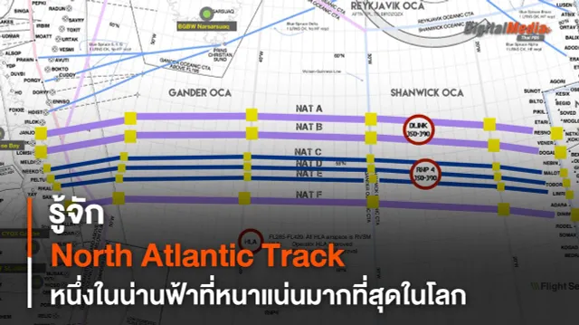 รู้จัก North Atlantic Track หนึ่งในน่านฟ้าที่มีความหนาแน่นที่สุดในโลก