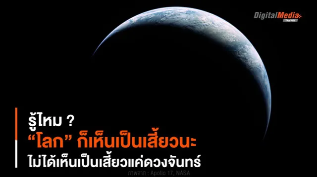 รู้ไหม ? “โลก” ก็เห็นเป็นเสี้ยวนะ ไม่ได้เห็นเป็นเสี้ยวแค่ดวงจันทร์