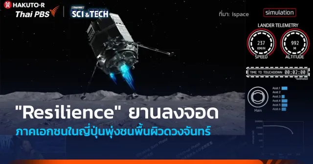 "Resilience" ยานลงจอดภาคเอกชนญี่ปุ่นพุ่งชนพื้นผิวดวงจันทร์