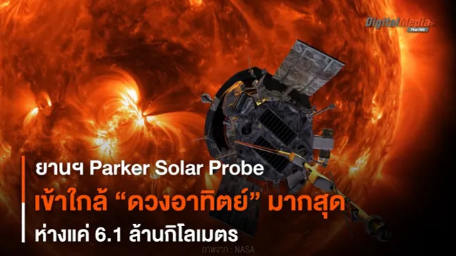 ยาน Parker Solar Probe ทำสถิติเข้าใกล้ “ดวงอาทิตย์” มากสุด