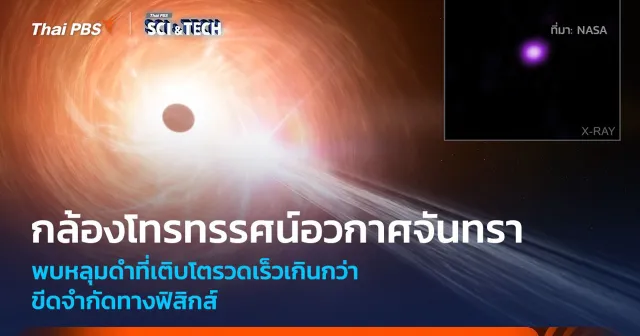 กล้องฯ จันทรา พบ “หลุมดำ” เก่าแก่และเติบโตเร็วสุดที่เคยพบมา