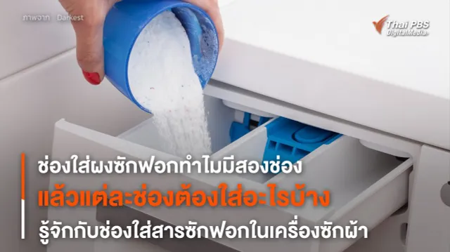 ช่องใส่ “ผงซักฟอก” ใน “เครื่องซักผ้า” ทำไมมีสองช่อง ?