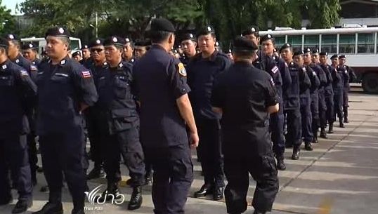 ตำรวจเข้าประจำจุดดูแลความปลอดภัย พื้นที่ประกาศใช้"พ.ร.บ.ความมั่นคงฯ"