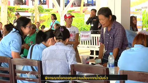 ครม.เตรียมพิจารณาตั้งกองทุนความเสี่ยงจากน้ำมันรั่ว 