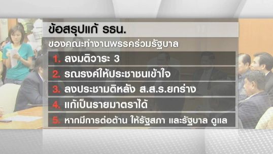 มติพรรคร่วมรัฐบาลเสนอ 5 แนวทางแก้ไขรัฐธรรมนูญ 