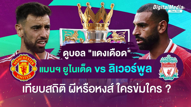 ดูบอลแดงเดือด "แมนฯ ยูไนเต็ด vs ลิเวอร์พูล" เทียบสถิติใครข่มใคร ?