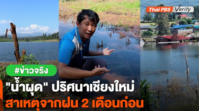 "น้ำผุด" ปริศนาที่เชียงใหม่ สาเหตุจากฝน