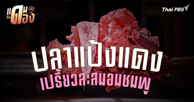 "ปลาแป้งแดง" ความอร่อยสีชาดแห่งถนนนางงาม สงขลา
