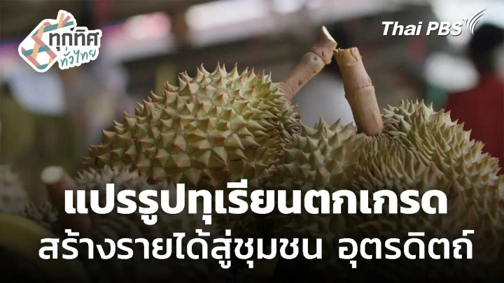 แปรรูปทุเรียนตกเกรด สร้างรายได้สู่ชุมชน