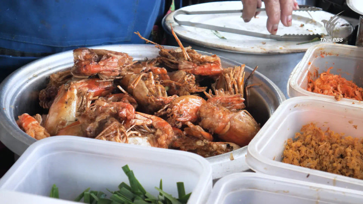จานเด็ดวันใหม่ : ป้าอ้อยอาหารตามสั่ง กุ้งแม่น้ำตัวโต ในราคาสบายกระเป๋า
