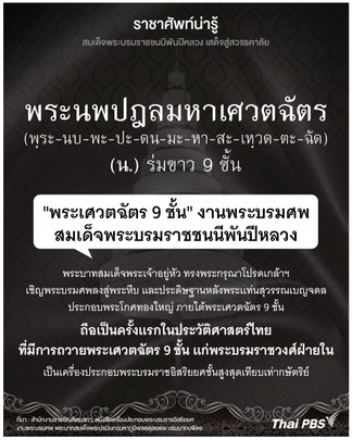 ความหมายและการใช้คำว่า "พระนพปฎลมหาเศวตฉัตร" และ "พระเศวตฉัตร 9 ชั้น"