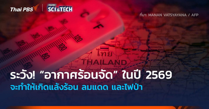 ระวัง! “อากาศร้อนจัด” ในปี 2569 จะทำให้เกิดแล้งร้อน ลมแดด และไฟป่า