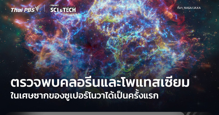 ครั้งแรก! กล้องฯ XRISM ตรวจพบคลอรีนและโพแทสเซียมในซากซูเปอร์โนวา