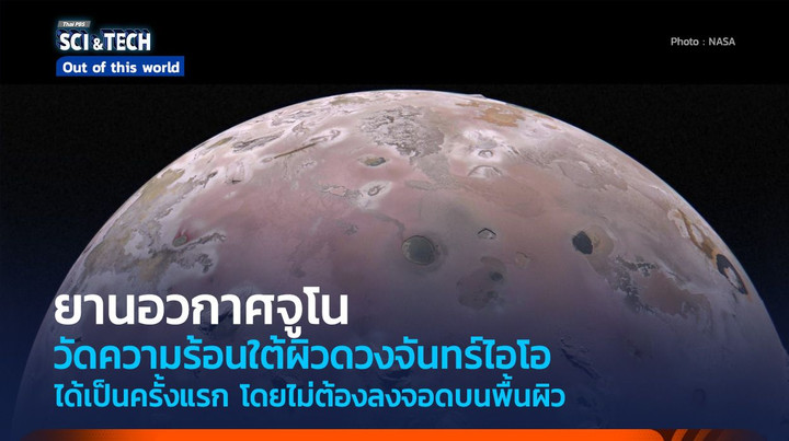 ยานอวกาศจูโนตรวจวัดความร้อนใต้พื้นผิวของดวงจันทร์ไอโอเป็นครั้งแรก
