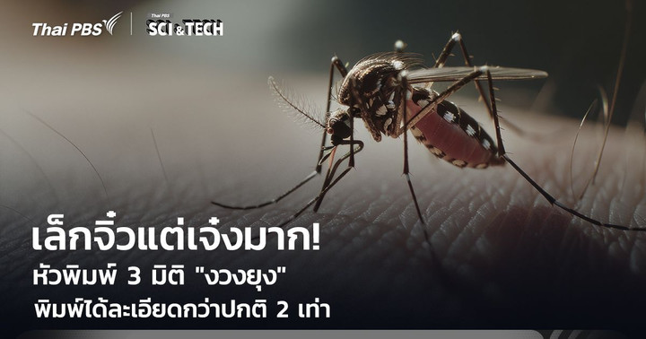 เล็กจิ๋วแต่เจ๋งมาก! หัวพิมพ์ 3 มิติ ทำจาก "งวงยุง" พิมพ์ได้ละเอียดกว่าปกติ 2 เท่า