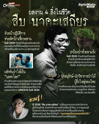 ผลงาน 4 สิ่งในชีวิต “สืบ นาคะเสถียร”