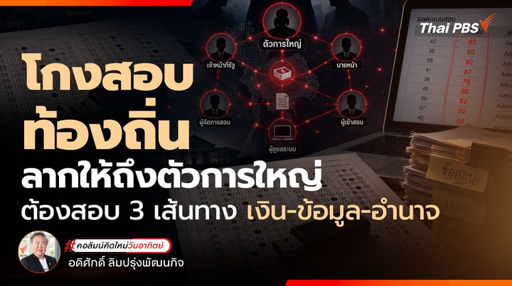 โกงสอบท้องถิ่น ลากให้ถึงตัวการใหญ่ ต้องสอบ 3 เส้นทาง: เงิน–ข้อมูล–อำนาจ