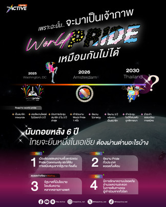 เพราะฉะนั้น…จะมาเป็นเจ้าภาพ World Pride เหมือนกันไม่ได้