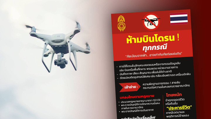 ยิงทำลายได้ทันที! ผบ.ทบ.ออกแนวปฏิบัติ “ต่อต้านโดรน” ไม่ทราบฝ่าย