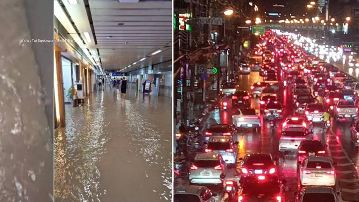 เย็นวันศุกร์ กทม.ฝนถล่ม หลายจุดน้ำท่วมขัง-รถติด    