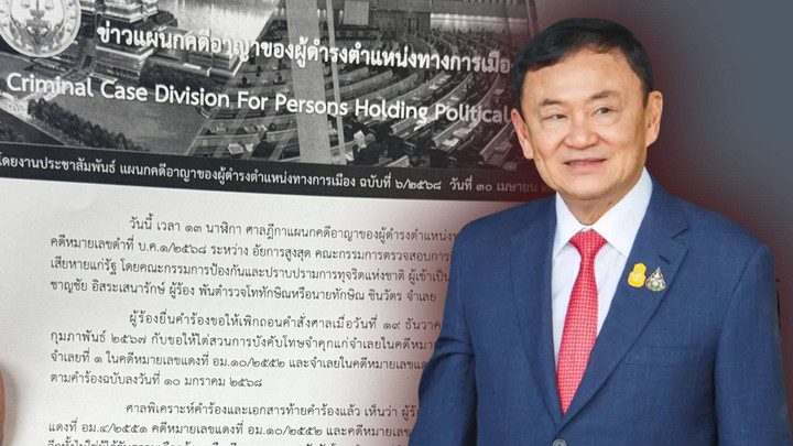 ศาลฎีกาฯ นัดไต่สวน "ทักษิณ" 13 มิ.ย.ปมรักษาตัวชั้น 14 ตีตกคำร้อง "ชาญชัย"