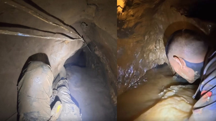เปิดภาพภายในถ้ำเหมืองลาว ทางแคบ-น้ำสูง-โคลน ทีมกู้ภัยเร่งช่วย 7 ชีวิต