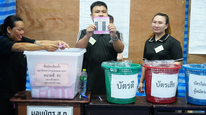 ผลคะแนนไม่เป็นทางการ ส.ก. นับแล้ว 90.4% ปชน.นำลิ่วหลายเขต
