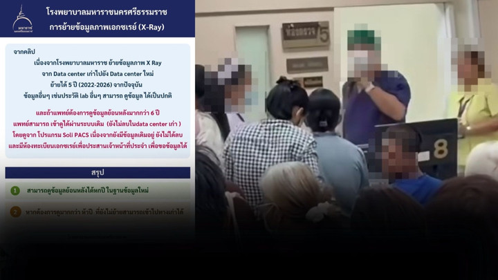 รพ.มหาราชนครศรีฯ แจงปมหมอเดือด ปมเข้าถึงภาพเอกซเรย์ไม่ได้