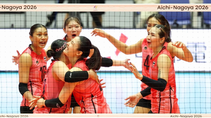 วอลเลย์บอลหญิงไทย พ่าย จีน 2-3 เซต เอเชียนเกมส์ 2026 รอบรองชนะเลิศ